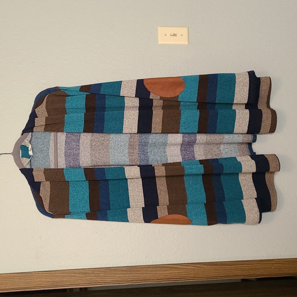 Striped Cardigan Women's 3XL